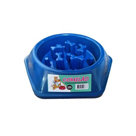 Comedouro Lento Educativo Interativo 600ml Cães e Gatos Pet Games