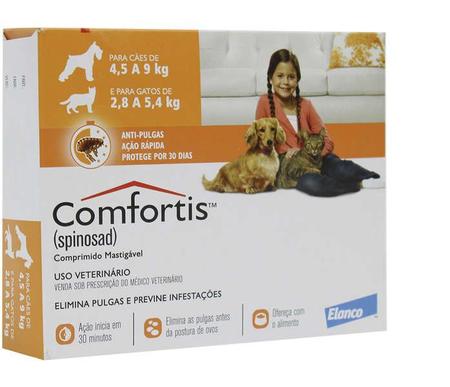 Comfortis 270mg 4,5 a 9kg - Elanco - Antipulga e Carrapaticida