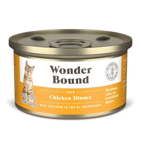 Imagem de Comida úmida para gatos Wonder Bound Paté, frango sem grãos 85g x24