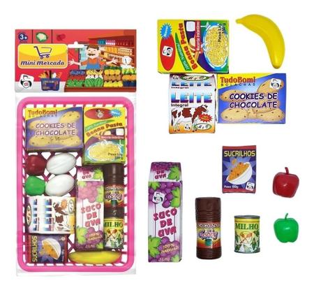 Kit mercadinho comidinhas de brinquedo infantil Cozinha Frutas legumes  Mantimentos c/ Frigideira em Promoção na Americanas