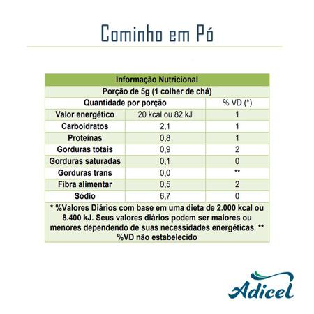 Imagem de Cominho em Pó Adicel - 300g