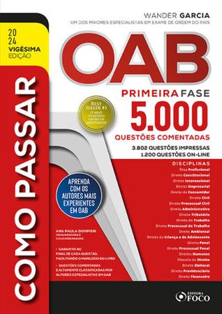 Imagem de Como Passar Na Oab 1 Fase 5000 Questoes Comentadas 2024