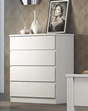 Cômoda 4 Gavetas Valore Branco - Móveis Novo Horizonte Imagem de Cômoda 4 Gavetas Valore Branco - Móveis Novo Horizonte