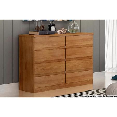 Cômoda de Quarto Bello 8 Gavetas Cumaru - Novo Horizonte Imagem de Cômoda de Quarto Bello 8 Gavetas Cumaru - Novo Horizonte