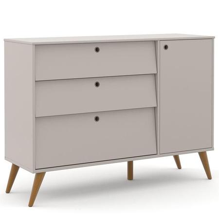 Imagem de Cômoda Infantil com Porta Retro Gold Cinza Eco Wood  Matic