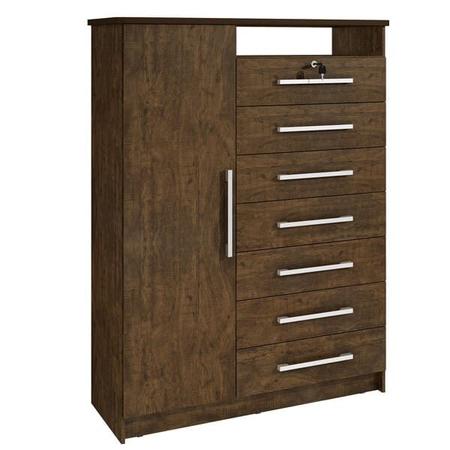 Cômoda para Quarto 1 Porta 7 Gavetas - Safira-Ypê - Móveis D'Doro Imagem de Cômoda para Quarto 1 Porta 7 Gavetas - Safira-Ypê - Móveis D'Doro