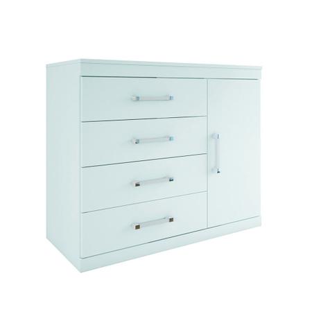 Cômoda Sapateira Havana Plus Flex Branco Branco/Fúcsia 4 Gavetas 1 Porta - Santos Andirá Imagem de Cômoda Sapateira Havana Plus Flex Branco Branco/Fúcsia 4 Gavetas 1 Porta - Santos Andirá