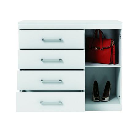 Cômoda Sapateira Havana Plus Flex Branco Branco/Fúcsia 4 Gavetas 1 Porta - Santos Andirá Imagem de Cômoda Sapateira Havana Plus Flex Branco Branco/Fúcsia 4 Gavetas 1 Porta - Santos Andirá