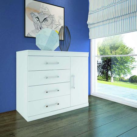 Cômoda Sapateira Havana Plus Flex Branco Branco/Fúcsia 4 Gavetas 1 Porta - Santos Andirá Imagem de Cômoda Sapateira Havana Plus Flex Branco Branco/Fúcsia 4 Gavetas 1 Porta - Santos Andirá