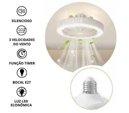 Imagem de Compacto e Poderoso: Lâmpada de Ventilador de Teto LED Ajustável Pequena E27 30W