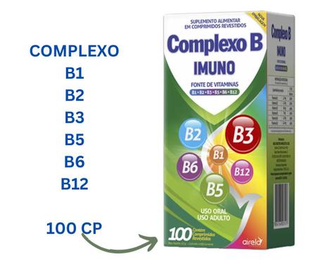 Imagem de Complexo B  B12 B1 B2 B3 B5 B6 B12 com 100 Cp