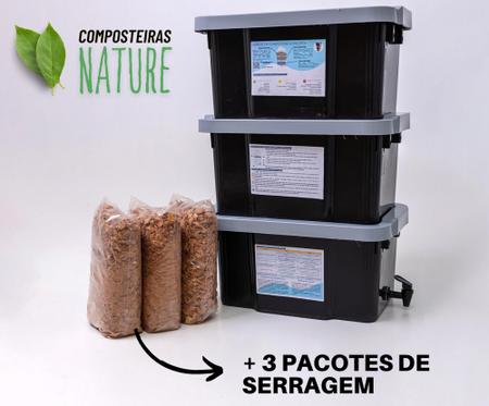 Imagem de Composteira Doméstica Minhocário 45 L Nature - Produza seu próprio fertilizante líquido e sólido