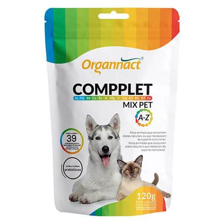 Imagem de Compplet Mix Pet de A a Z Suplemento para Cães e Gatos Adultos Organnact 120g