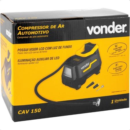 Imagem de Compressor Ar Automotivo Cav150 12V ou 127V/220V BIV Vonder