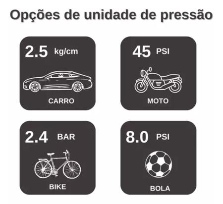 Imagem de Compressor Calibrador Bomba Digital Carro E Moto B-tek