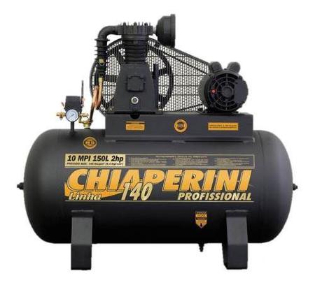 Imagem de Compressor Chiaperini 10 Mpi 150 Litros 140 Lbs 2 Cv Trifásico