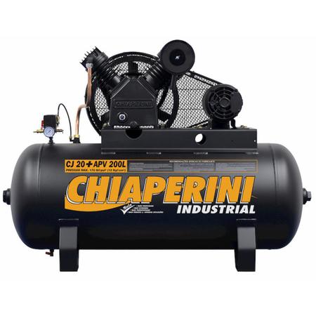Imagem de Compressor Chiaperini CJ 20+ APV 200L 5 CV 220v Monofásico IP21