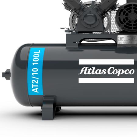Imagem de Compressor de ar 10 pés 100 litros 2 hp 140 lbs monofásico - AT2/10 100L - Atlas Copco