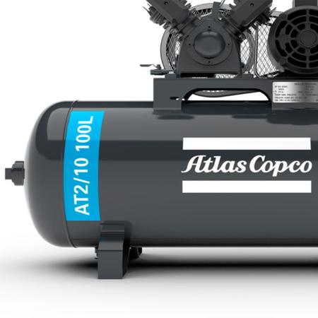 Imagem de Compressor de ar 10 pés 100 litros 2 hp 140 lbs trifásico - AT2/10 100L - Atlas Copco