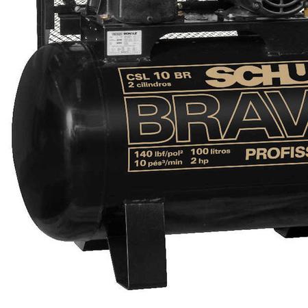 Imagem de Compressor de Ar 10 Pés 140 PSI 100 Litros Monofásico 110/220V CSL10BR/100L