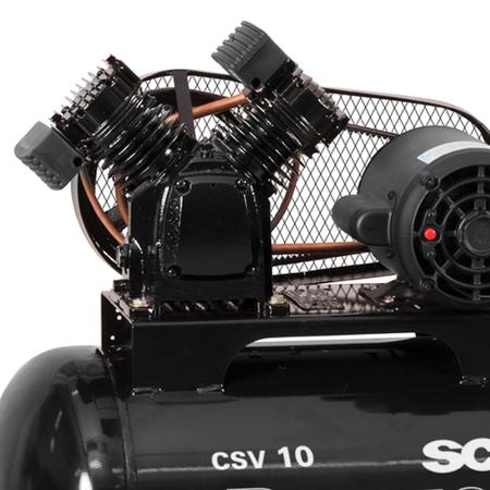 Imagem de Compressor de ar 10 pés 2 hp 100 litros monofásico - Pratic Air CSV10/100 - Schulz