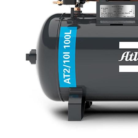 Imagem de Compressor de Ar 10 Pés 2,0 CV 100 Litros 2 Pistões 140 Libras Monofásico ATLAS COPCO