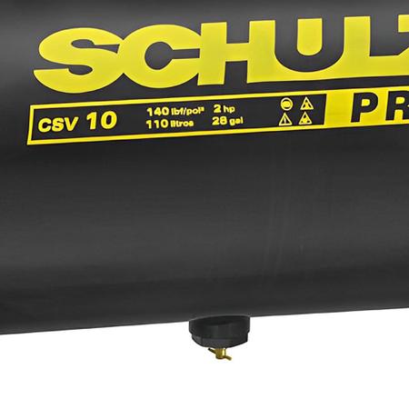 Imagem de Compressor de Ar 2HP 10 Pés 110 Litros Monofásico Pro CSV 10/110 Schulz
