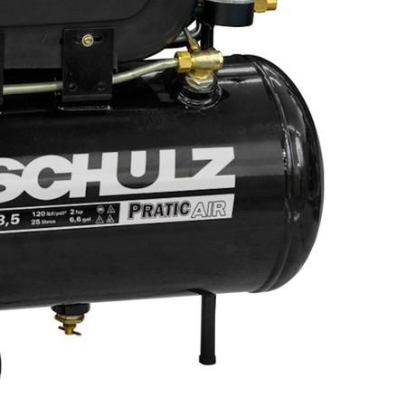 Imagem de Compressor de Ar 8,2 Pés 25 Litros 2HP CSA8.2/25 SCHULZ