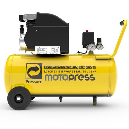 Imagem de Compressor de Ar Portátil 2 CV 8 PÉS 50 Litros Motopress PRESSURE