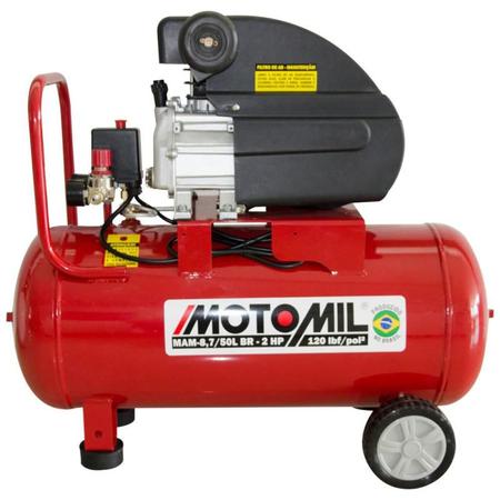 Imagem de Compressor de Ar Portátil 2,0 HP 8,7 Pés 50 Litros 220V MOTOMIL