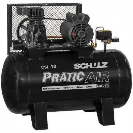 Imagem de Compressor Schulz Csl 10 Pratic Air 100 Lts 120lbs 2cv Mono