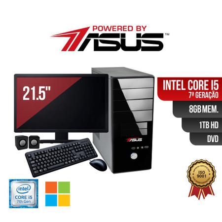 Imagem de Computador ASUS I5 7Ger 8gb 1Tb DVD Mon21 Win Kit