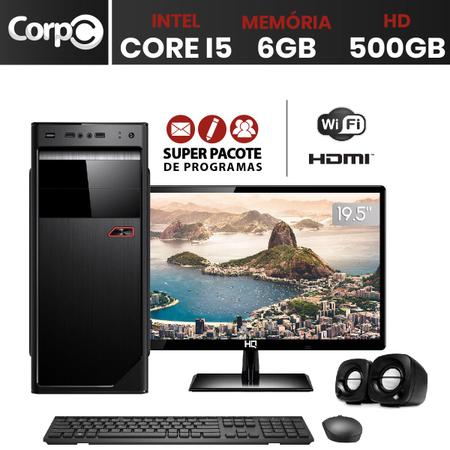 Imagem de Computador com Monitor 19.5" LED CorpC Intel Core i5 6GB HD 500GB Wifi
