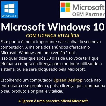 Imagem de Computador Completo 3green Desktop Intel Core i5 16GB Monitor 19.5" HDMI HD 3TB Windows 10 3D-087