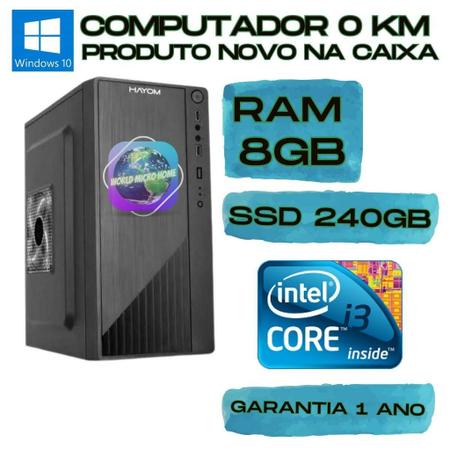 Imagem de Computador Core i3, 8GB, SSD 240GB, Windows 10, Completo.