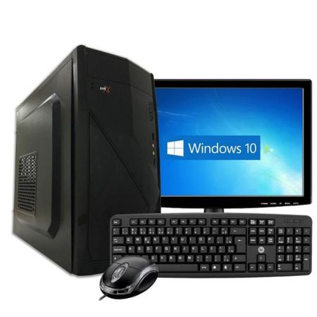 Imagem de Computador Desktop BRX Com Monitor de 18.5" Intel Core i5 2400 4GB 120GB SSD Windows 10 + Teclado e Mouse