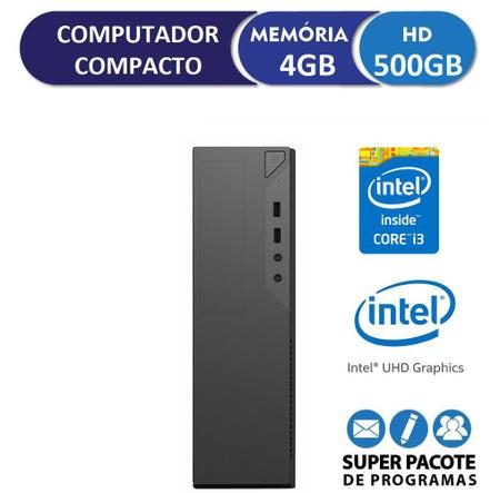 Imagem de Computador Desktop Compacto EasyPC Intel Core i3 4GB HD 500GB com saída HDMI Full HD