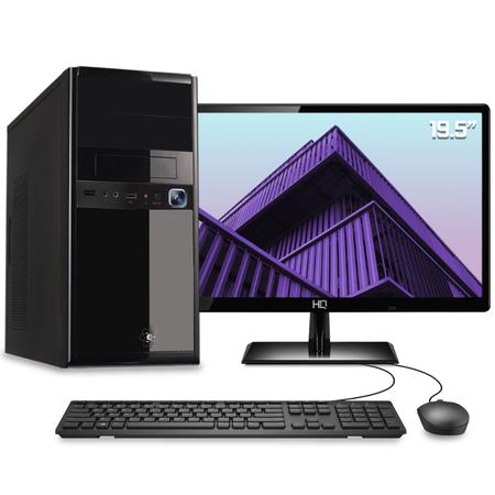 Imagem de Computador Desktop Completo Quantum Intel Core i5 6GB HD 500GB Monitor 19.5" HDMI LED com mouse e teclado