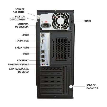Computador Desktop Core i3 3.10ghz 16gb ddr3 1tb ssd sata - PC Master - PC Master Imagem de Computador Desktop Core i3 3.10ghz 16gb ddr3 1tb ssd sata - PC Master