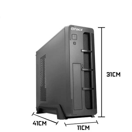 Imagem de Computador Fácil Slim Premium Completo Intel Core i3 10100F (Décima Geração) 4GB DDR4 SSD 240GB Monitor 19" HDMI LED