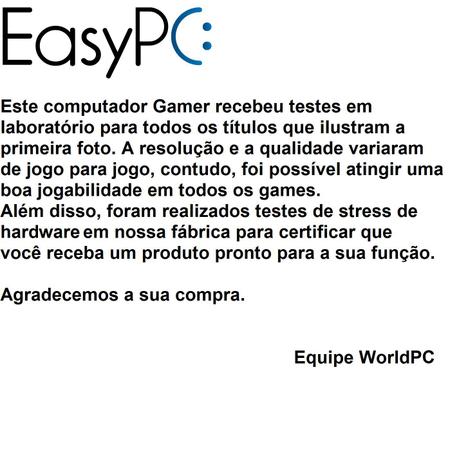 Computador PC Gamer Completo Barato Monitor 21.5 Full HD HDMI Intel Core  i3 (Geforce GT 2GB) 8GB HD 500GB EasyPC Playing - WorldPc empresa do grupo  Bel MicroTecnologia