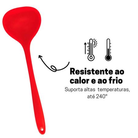 Imagem de Concha De Silicone Grande Para Feijão Sopa 30 Cm Cozinha Colorida