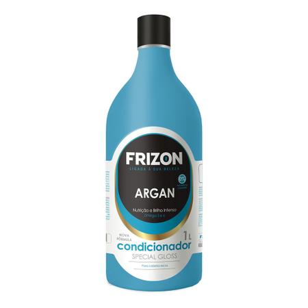 Imagem de Condicionador Frizon Special Gloss Argan Nutricão e Brilho Intenso para Cabelos Secos 1 Litro