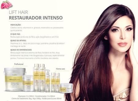 Condicionador Restaurador Intenso Desirius Lift Hair 300Ml Imagem de Condicionador Restaurador Intenso Desirius Lift Hair 300Ml