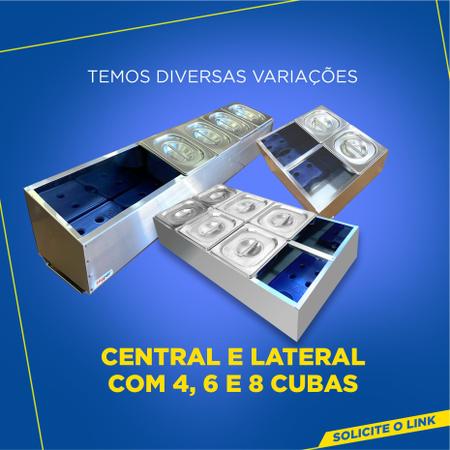 Imagem de Condimentadora Central Refrigerada 6 cubas ZPCNR06 Inox