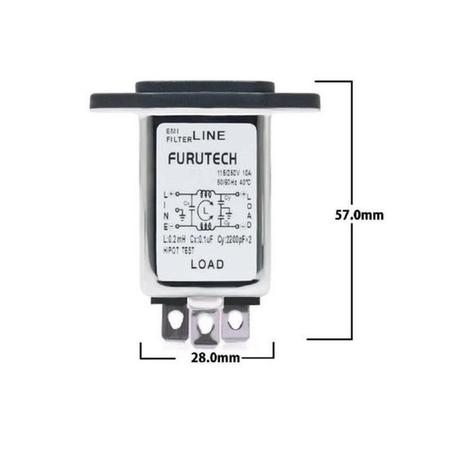 Imagem de Conector Furutech Ac-1501(R) Com Filtro Emi