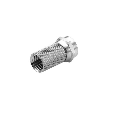 Conector Macho Coaxial Rosca Rg 6 (2 Unidades) Foxlux Imagem de Conector Macho Coaxial Rosca Rg 6 (2 Unidades) Foxlux