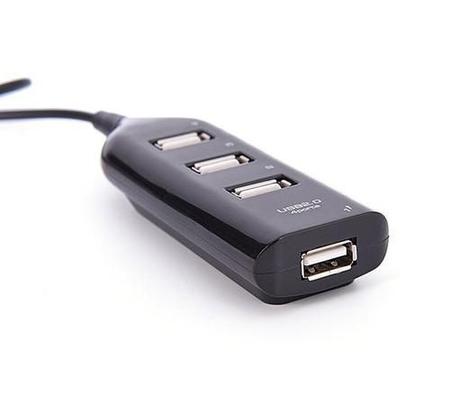 Imagem de Conector Usb 2.0 Hub Mini Extensor 4 portas Plug and Play para Pc Notebook