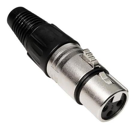 Imagem de Conector Xlr Canon Macho Metalico Mic Dmx Lu71217 Luminos