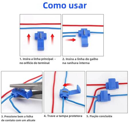 Imagem de Conectores de Fio Isolados - 150 Peças - Emenda Rápida Sem Solda